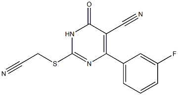 3,4-Dihydro-6-(3-fluorophenyl)-2-[(cyanomethyl)thio]-4-oxopyrimidine-5-carbonitrile