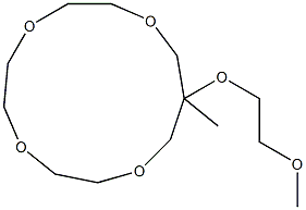 12-Methyl-12-(2-methoxyethoxy)-1,4,7,10-tetraoxacyclotridecane,,结构式