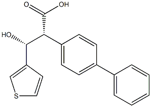 (2R,3R)-2-(4-Phenylphenyl)-3-hydroxy-3-(3-thienyl)propionic acid Structure