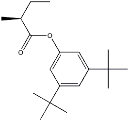 [S,(+)]-2-Methylbutyric acid 3,5-di-tert-butylphenyl ester Struktur