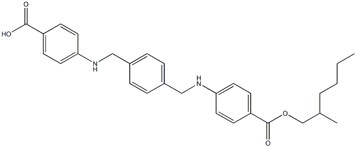 4,4'-[p-Phenylenebis(methylene)bis(imino)]bis[benzoic acid (2-methylhexyl)] ester,,结构式