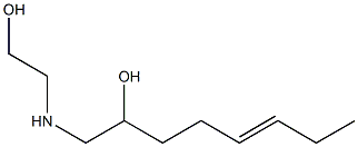 1-[(2-ヒドロキシエチル)アミノ]-5-オクテン-2-オール 化学構造式