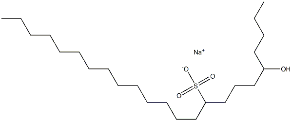 5-ヒドロキシトリコサン-9-スルホン酸ナトリウム 化学構造式