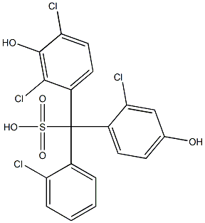 (2-Chlorophenyl)(2-chloro-4-hydroxyphenyl)(2,4-dichloro-3-hydroxyphenyl)methanesulfonic acid,,结构式