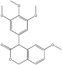 4-(3,4,5-Trimethoxyphenyl)-6-methoxyisochroman-3-one 结构式