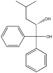 [S,(-)]-4-Methyl-1,1-diphenyl-1,2-pentanediol Structure