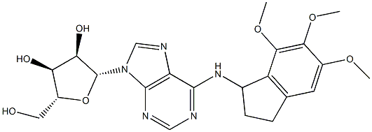 N-[[2,3-Dihydro-5,6,7-trimethoxy-1H-inden]-1-yl]adenosine Structure