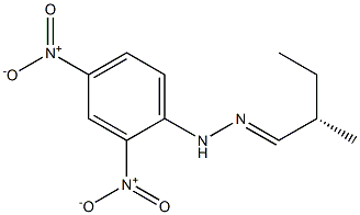 [S,(+)]-2-Methylbutyraldehyde 2,4-dinitrophenyl hydrazone Struktur