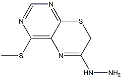 6-ヒドラジノ-4-メチルチオ-7H-ピリミド[4,5-b][1,4]チアジン 化学構造式