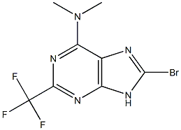 8-Bromo-6-dimethylamino-2-trifluoromethyl-9H-purine,,结构式