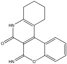 9,10,11,12-Tetrahydro-6-imino-6H-[1]benzopyrano[3,4-c]quinolin-7(8H)-one Struktur