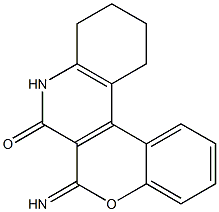 9,10,11,12-Tetrahydro-6-imino-6H-[1]benzopyrano[3,4-c]quinolin-7(8H)-one,,结构式