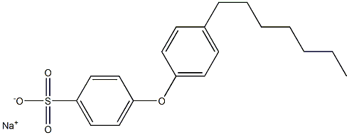 4-(4-Heptylphenoxy)benzenesulfonic acid sodium salt,,结构式