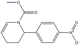 2-(4-Nitrophenyl)-1,2,3,4-tetrahydropyridine-1-carboxylic acid methyl ester Struktur