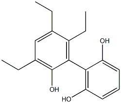 3',5',6'-Triethyl-1,1'-biphenyl-2,2',6-triol Struktur