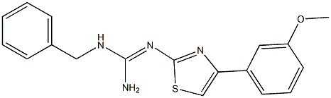 2-[[Amino(benzylamino)methylene]amino]-4-(3-methoxyphenyl)thiazole Structure