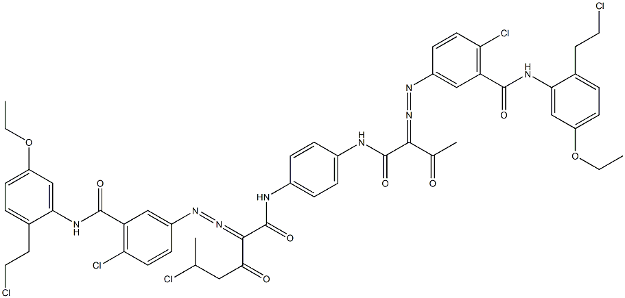  3,3'-[2-(1-Chloroethyl)-1,4-phenylenebis[iminocarbonyl(acetylmethylene)azo]]bis[N-[2-(2-chloroethyl)-5-ethoxyphenyl]-6-chlorobenzamide]