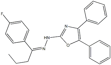 4'-Fluorobutyrophenone (4,5-diphenyloxazol-2-yl)hydrazone 结构式