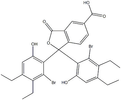 1,1-Bis(2-bromo-3,4-diethyl-6-hydroxyphenyl)-1,3-dihydro-3-oxoisobenzofuran-5-carboxylic acid 结构式