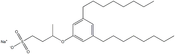 3-(3,5-Dioctylphenoxy)butane-1-sulfonic acid sodium salt Structure