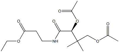 (-)-3-[[(S)-2,4-Di(acetyloxy)-3,3-dimethyl-1-oxobutyl]amino]propanoic acid ethyl ester 结构式