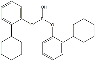 Phosphorous acid hydrogen bis(2-cyclohexylphenyl) ester,,结构式