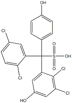 (2,5-Dichlorophenyl)(2,3-dichloro-5-hydroxyphenyl)(4-hydroxyphenyl)methanesulfonic acid Structure