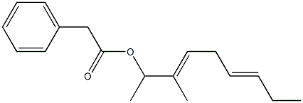 フェニル酢酸1,2-ジメチル-2,5-オクタジエニル 化学構造式