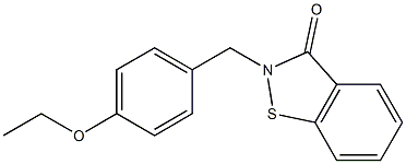 2-[4-エトキシベンジル]-1,2-ベンゾイソチアゾール-3(2H)-オン 化学構造式