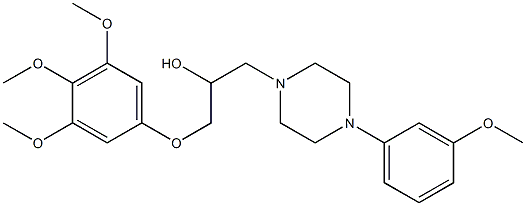 1-(3,4,5-Trimethoxyphenoxy)-3-[4-(3-methoxyphenyl)-1-piperazinyl]-2-propanol 结构式