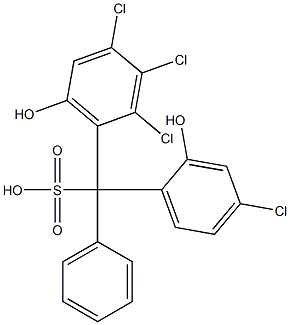 (4-Chloro-2-hydroxyphenyl)(2,3,4-trichloro-6-hydroxyphenyl)phenylmethanesulfonic acid,,结构式