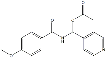 Acetic acid (4-pyridinyl)(4-methoxybenzoylamino)methyl ester Structure