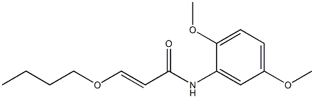 3-ブトキシ-N-(2,5-ジメトキシフェニル)アクリルアミド 化学構造式