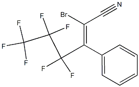 3-Phenyl-3-(heptafluoropropyl)-2-bromopropenenitrile