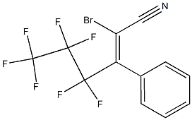 3-Phenyl-3-(heptafluoropropyl)-2-bromopropenenitrile Structure