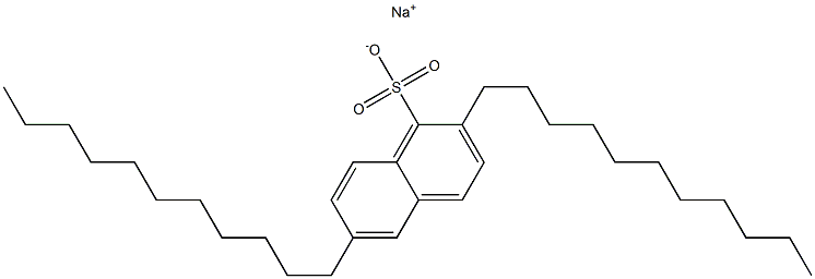 2,6-ジウンデシル-1-ナフタレンスルホン酸ナトリウム 化学構造式