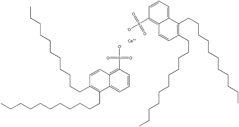 Bis(5,6-diundecyl-1-naphthalenesulfonic acid)calcium salt Structure