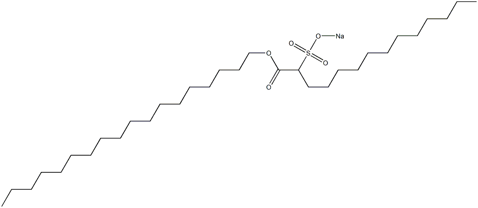 2-(ソジオスルホ)テトラデカン酸オクタデシル 化学構造式