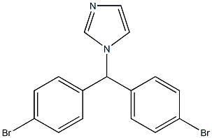 1-[ビス(4-ブロモフェニル)メチル]-1H-イミダゾール 化学構造式