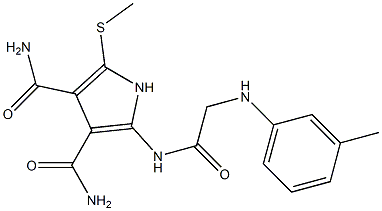 2-[[[(m-Methylphenyl)amino]acetyl]amino]-5-[methylthio]-1H-pyrrole-3,4-dicarboxamide|