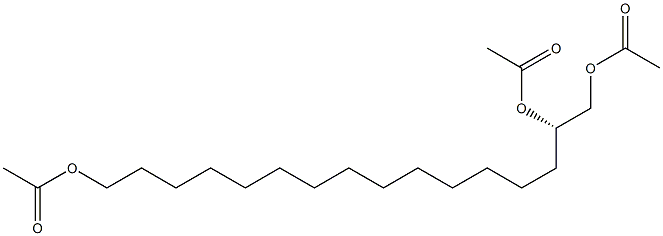 [S,(-)]-1,2,16-ヘキサデカントリオールトリアセタート 化学構造式