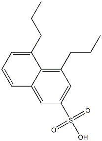 4,5-ジプロピル-2-ナフタレンスルホン酸 化学構造式