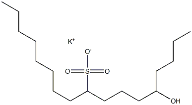 5-Hydroxyheptadecane-9-sulfonic acid potassium salt Structure