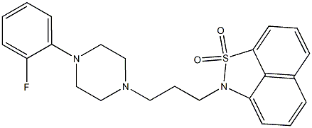 2-[3-[4-(2-Fluorophenyl)-1-piperazinyl]propyl]-2H-naphth[1,8-cd]isothiazole 1,1-dioxide 结构式