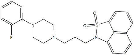 2-[3-[4-(2-Fluorophenyl)-1-piperazinyl]propyl]-2H-naphth[1,8-cd]isothiazole 1,1-dioxide,,结构式