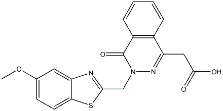 3-[(5-Methoxy-2-benzothiazolyl)methyl]-3,4-dihydro-4-oxophthalazine-1-acetic acid Struktur