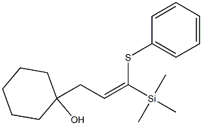 1-[3-(Phenylthio)-3-(trimethylsilyl)-2-propen-1-yl]cyclohexan-1-ol,,结构式