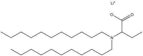 2-(ジウンデシルアミノ)酪酸リチウム 化学構造式