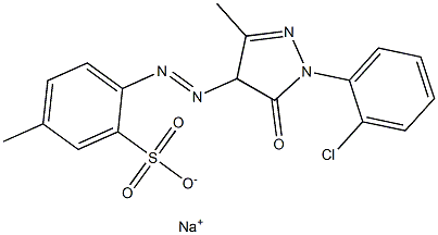 2-[1-(2-Chlorophenyl)-3-methyl-5-oxo-2-pyrazolin-4-ylazo]-5-methylbenzenesulfonic acid sodium salt,,结构式