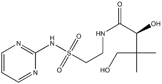 [S,(-)]-2,4-Dihydroxy-3,3-dimethyl-N-[2-(2-pyrimidinylsulfamoyl)ethyl]butyramide Structure